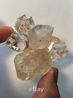Authentic Herkimer Diamond Quartz Crystal Cluster 10+pc Great clarity, Aesthetic