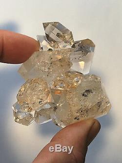 Authentic Herkimer Diamond Quartz Crystal Cluster 10+pc Great clarity, Aesthetic