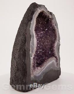 B0775 10.67 16.12lbs Cathedral Amethyst Geode Quartz Crystals Agate Cluster