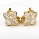 Boucheron 18k Yellow Gold Rock Crystal Diamond Earrings