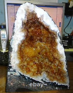 Beautiful 22 Lb Brazilian Citrine Crystal Cathedral Cluster Geode Terrific Price
