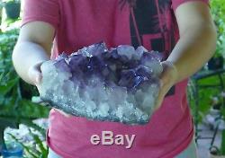 Beautiful. HUGE. 8 lb. Natural Amethyst Quartz Crystal Cluster