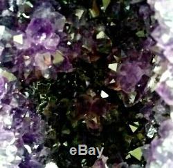Big Amethyst Geode Crystal Cluster Polished Rims Natural Cathedral Tower rv01