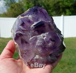 Big Phantom AMETHYST Quartz Elestial Crystal Point Cluster Fantastic Purple