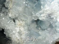Blue Celestite Quartz Geode Cluster Crystal Gemstone Beautiful and Huge