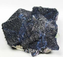 Blue Fluorite Cryst Cluster Quartz Museum Quality Fine Mineral Matrix Specimen