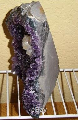 Brazilian Cathedral Amethyst Quartz Crystal Geode Cluster Natural Rock Stone