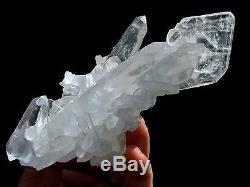 Bright Barite Crystals on Quartz Cluster Mineral Display Specimen