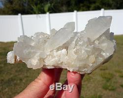 CLEAR QUARTZ GROWTH INTERFERENCE Crystal Point Cluster Russian Spectacular Size
