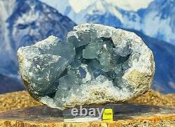 Celestite Celestine Crystal Cluster Geode Raw Mineral Healing 1616g