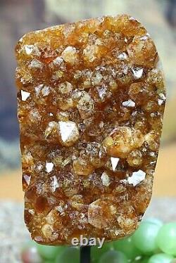 Citrine Quartz Large Crystal Cluster + Stand Natural Healing Mineral Druzy 1036g