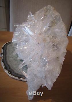 Clear Quartz Water Clear HUGE Crystal Points Cluster Exquisite Formation 3.703Kg