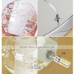 Cluster Pendant Modern G4 LED Bubble Crystal ball Ceiling Light Warm White
