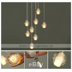 Cluster Pendant Modern G4 LED Bubble Crystal ball Ceiling Light Warm White