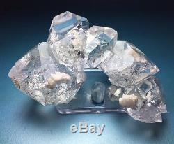 Complex Large Herkimer Diamond Quartz Crystal Cluster New York NY W Enhydro