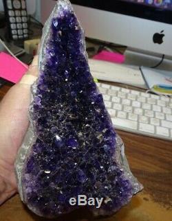 Dark Amethyst Crystal Cluster Geode From Uruguay Cathedral