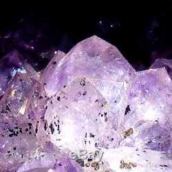 Dark Amethyst Quartz Crystal Large Cluster Cave Natural Geode Uruguay 1114g 13cm