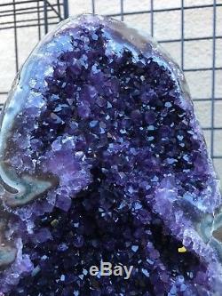 Deep Purple Uruguayan Amethyst Geode Cluster Quartz Crystal Agate