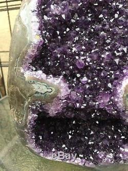 Deep Purple Uruguayan Amethyst Geode Cluster Quartz Crystal Agate