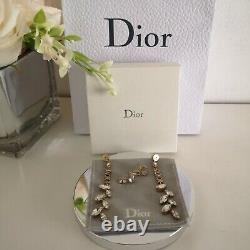 Dior J'adior Lauriel Antique Gold and Crystal Drop Earrings RRP £450.00