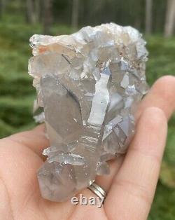 Double Terminated, Arkansas Quartz Crystal Cluster Carbon Phantoms + Reheal