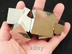 EIGHT! 100% Natural Entwined PYRITE Crystal Cubes! In a HUGE Cluster Spain 640gr