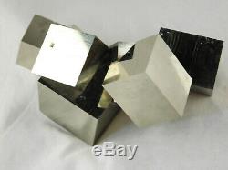 EIGHT! 100% Natural Entwined PYRITE Crystal Cubes! In a HUGE Cluster Spain 640gr