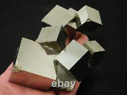 ELEVEN! Nice and Natural Entwined PYRITE Crystal Cubes! In a BIG Cluster! 648gr