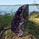 Extra Large Polished Amethyst Druze Crystal Cluster With Cut Base 2 Pounds Ea