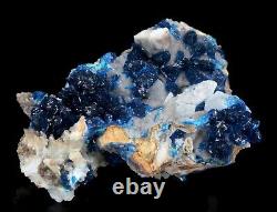 Excellent Rare Royal Blue Veszelyite Crystal Clusters on Matrix from China