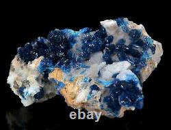 Excellent Rare Royal Blue Veszelyite Crystal Clusters on Matrix from China