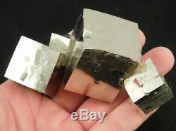 FIVE! 100% Natural Entwined PYRITE Crystal Cubes! In a Big Cluster Spain 319gr