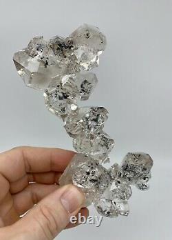 Fine NY Herkimer Diamond Crystal Cluster, 30+ Crystals, Record Keeper, Aesthetic