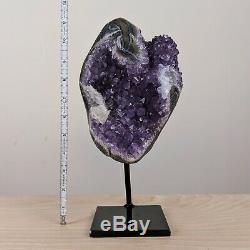 GEMCORE Amethyst Cluster Crystal Cathedral Geode (11.5 Inch) Druzy Uruguay