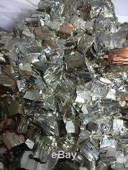 Gorgeous iron pyrite crystal cluster specimen, Peru 12.42lbs. Fools gold! XXL
