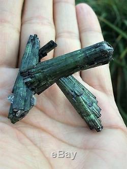 Green/Black Tourmaline Cluster (21g) Crystal Brazil Mineral Natural 50x48mm