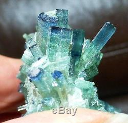 Green tourmaline crystal cluster from Minas Gerais Brazil (70.86 grams)