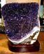 Huge Amethyst Crystal Cluster Cathedral Geode From Uruguay With Polished Rim