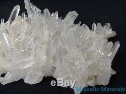 HUGE Arkansas Quartz Crystal Cluster LONG CLEAR POINTED DISPLAY
