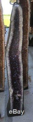High Gd. 5.6 Ft 420 Lb Brazilian Amethyst Crystal Cathedral Cluster Geode Pair
