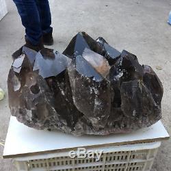 Huge 114LB Natural smoky quartz vug cluster druzy crystal wand point healing