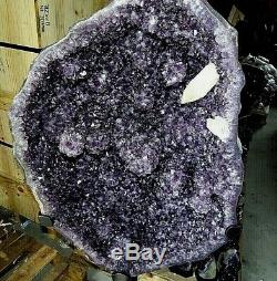 Huge Amethyst Crystal Cluster Geode Cathedral Cone F/ Brazil Stand Stalactites