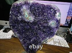 Huge Amethyst Crystal Cluster Geode Uruguay Cathedral Stalactite Bases Stand