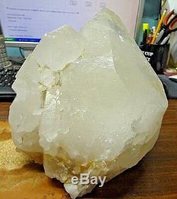 Huge Clear Quartz Crystal Cluster Geode From Brazil Cathedral Lamp Light