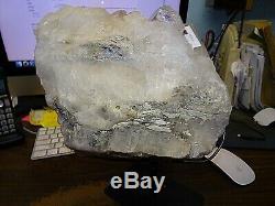 Huge Quartz Crystal Cluster Geode From Brazil Cathedral Steel Stand