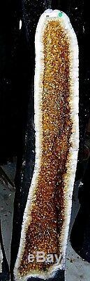 Inexpensive Large Tall 53 In. Brazilian Citrine Crystal Cathedral Cluster Geode