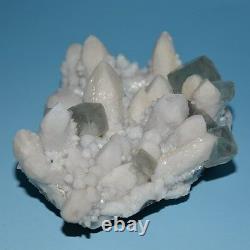 Inner Mongolia Quartz Crystal Cluster with Green Fluorite-fl0383