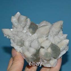 Inner Mongolia Quartz Crystal Cluster with Green Fluorite-fl0383