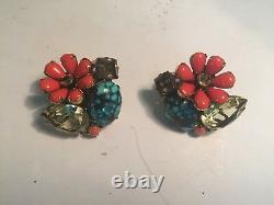 Iradj Moini Coral, Turquoise, & Quartz Earrings