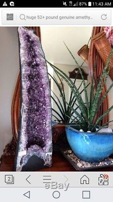 Kyd12 AMETHYST CRYSTAL QUARTZ CLUSTER GEODE LARGE CATHEDRAL TOWER! (52lb!)